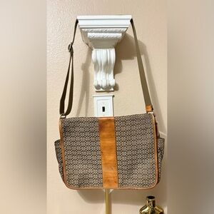 Coach Tan and Brown canvas  laptop Bag